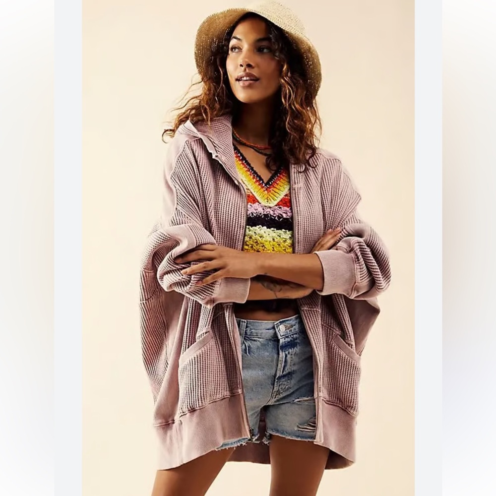 Free people oversized ash hoodie